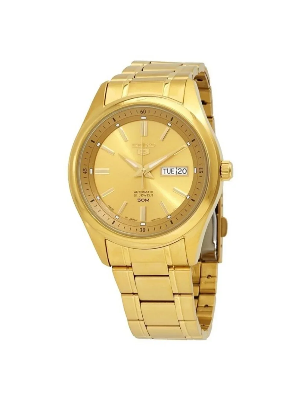 NWT Seiko 5 Automatic Gold Dial Men's Watch